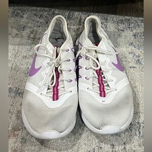 FINAL PRICE Nike Women's White and Purple Athletic Shoes